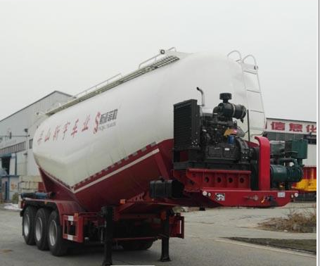 低密度粉粒物料運(yùn)輸半掛車
